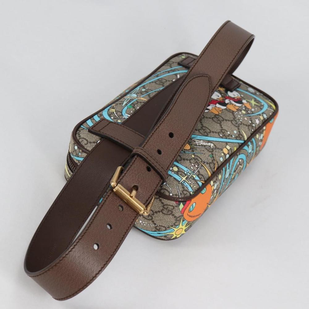 GUCCI GG Supreme Disney Collaboration Waist Bag PVC Beige 602695 Auth 141153M - Picture 7 of 16